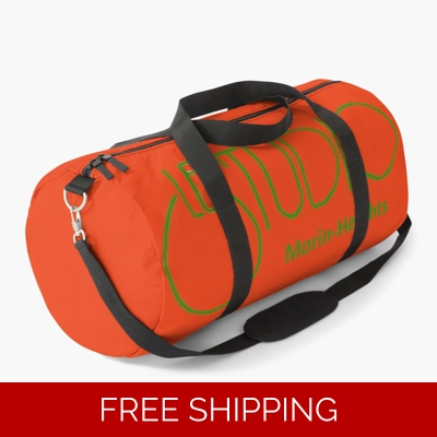 Le Studio Duffle Bag Orange Green Logo MH Green